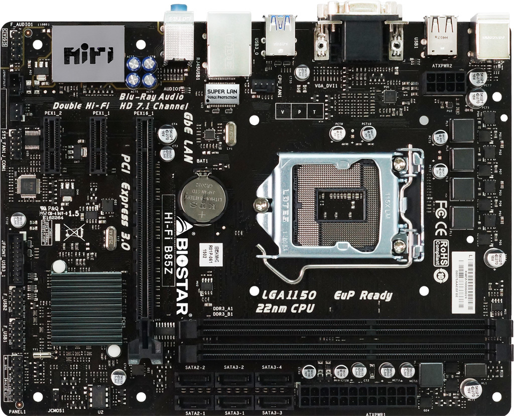 Hi-Fi B85Z INTEL Socket 1150 gaming motherboard